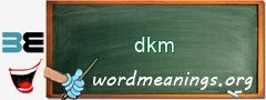 WordMeaning blackboard for dkm